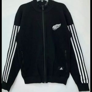 NWT Adidas ID Knit Track Jacket NHL Detroit Winged Logo Men's SZ Small